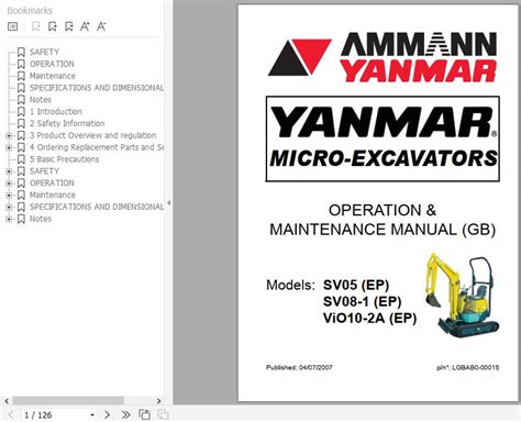 mini excavator yanmar model|yanmar mini excavator operator's manual.